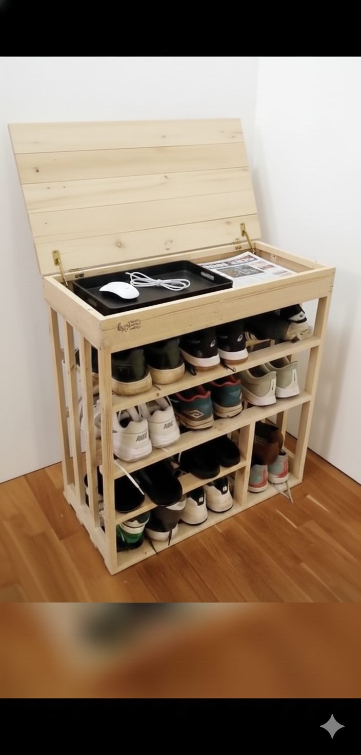 SHOE RACK WITH CABINET