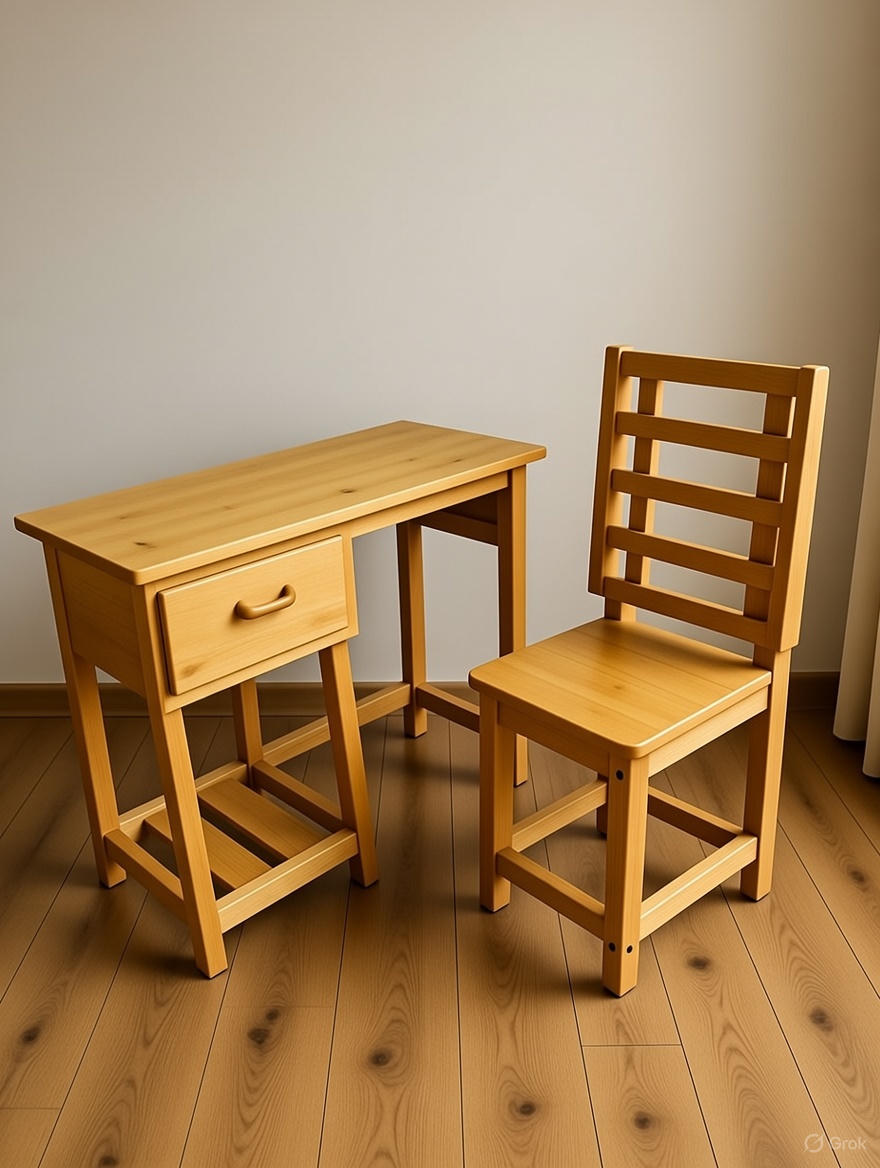 Nordic Pine Minimalist Study Suite